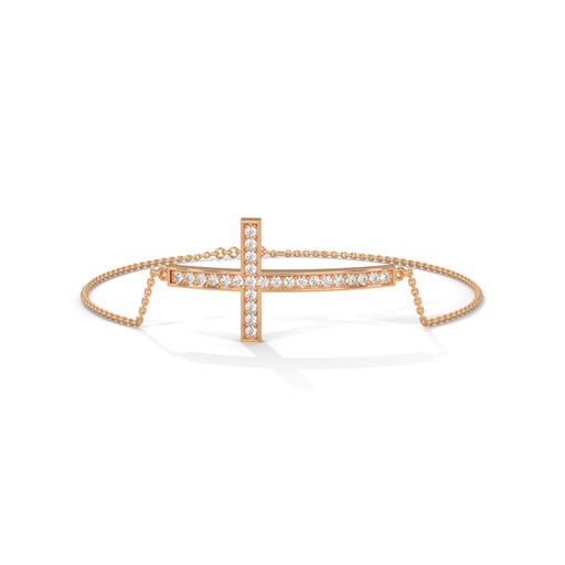 Resting Cross Diamond Bracelet