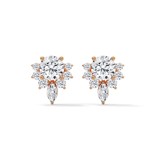 Circle of Light Diamond Studs Earrings